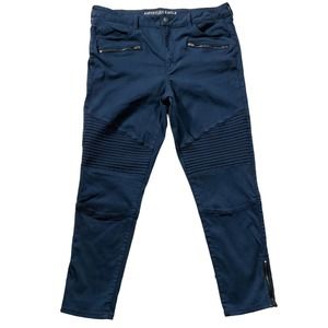 American Eagle Womens Pants size 20 Blue Hi-Rise Jeggings Ankle x28"insm Stretch